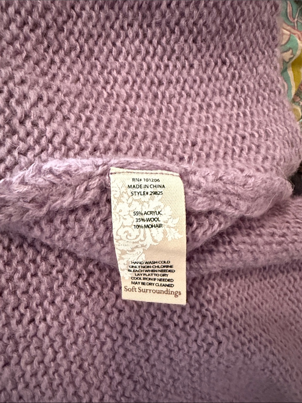 Soft Surroundings Mohair Wool Blend Chunky Knit Open Front Shawl Collar Cardigan - Picture 6 of 6